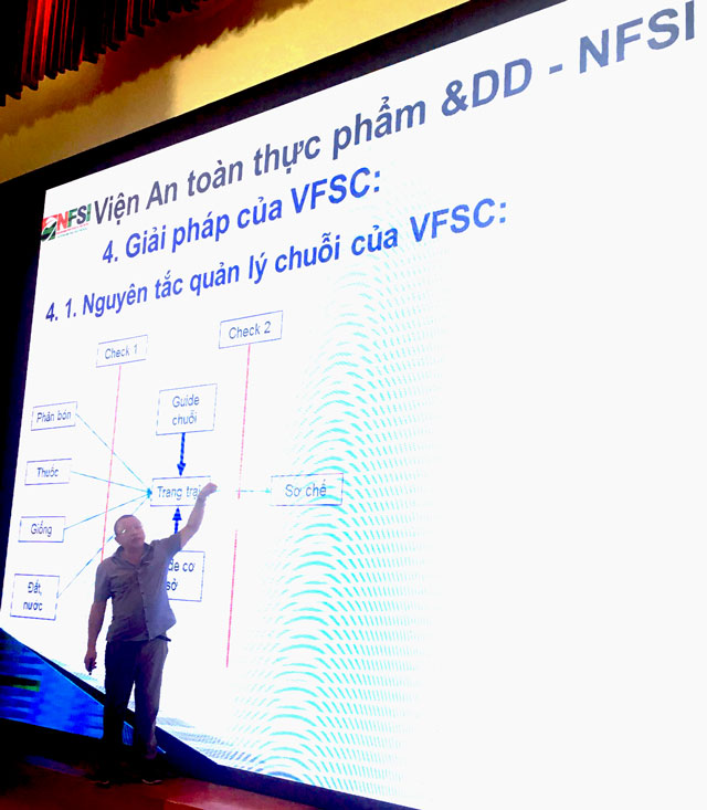 Ông Nguyễn Hữu Dũng trình bày về các giải pháp của chuỗi VFSC
