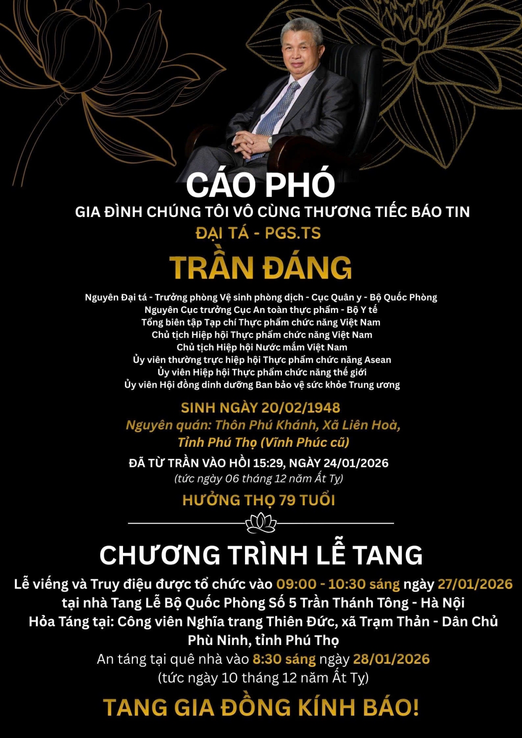 tin buon pgs ts tran dang