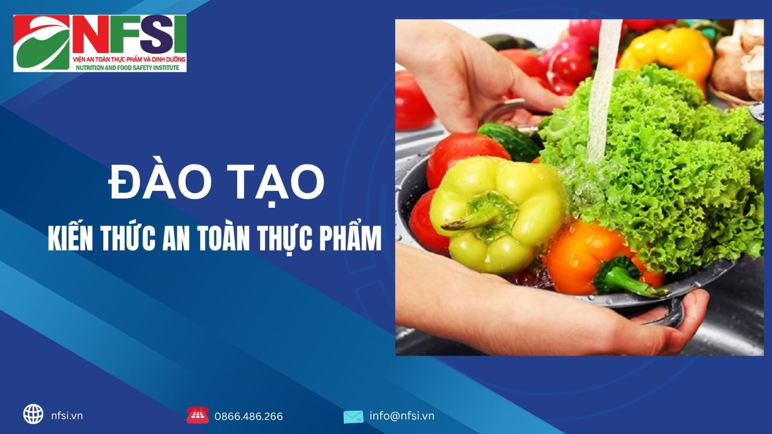 Viện NFSI thông báo mở lớp đào tạo kiến thức về an toàn thực phẩm online vào ngày 29/7/2026